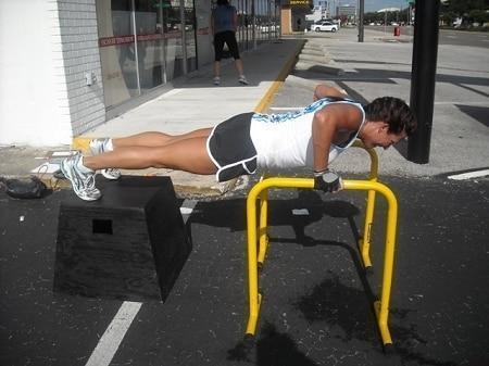 Pair Parallette Equaliser Dip Bar Stands Cross Training Gymnastics - sweatcentral