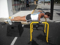 Pair Parallette Equaliser Dip Bar Stands Cross Training Gymnastics - sweatcentral