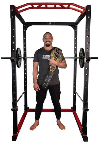 Image of PR528 WIDE POWER RACK CAGE GYM - OPTIONAL LAT & LOW ROW PULLEY - sweatcentral