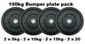 100KG BUMPER WEIGHT PLATES GYM PACKAGE
