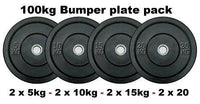 STARTER PACKAGE: 100KG BUMPER WEIGHT PLATES + POWERLIFTING CROSS TRAINING OLYMPIC OXIDE BAR + LOCK JAWS - sweatcentral