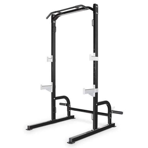 Image of MARCY HALF CAGE SQUAT RACK BENCH PRESS PULL UP STATION WITH WEIGHT STORAGE SM8117 - sweatcentral