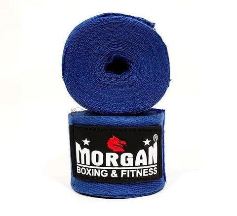 Image of PAIR OF MORGAN COTTON BOXING PROTECTIVE HAND WRAPS BANDAGE 180inch - 4m long - sweatcentral