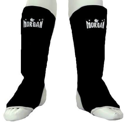 PAIR OF MORGAN ELASTIC INSTEP PROTECTORS SHIN GUARD LEG GUARD PAD DEFENDERS - sweatcentral