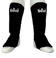 PAIR OF MORGAN ELASTIC INSTEP PROTECTORS SHIN GUARD LEG GUARD PAD DEFENDERS - sweatcentral