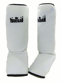 PAIR OF MORGAN ELASTIC INSTEP PROTECTORS SHIN GUARD LEG GUARD PAD DEFENDERS - sweatcentral