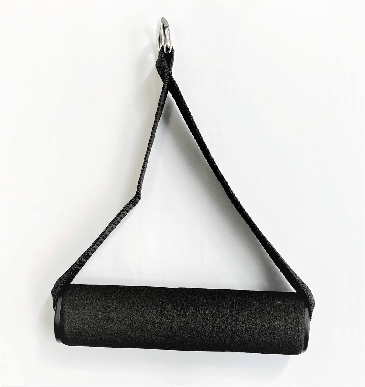 SHORT STIRRUP HANDLE FOAM GRIP CABLE PULLEY STRAP  WITH D RING CROSS STRENGTH GYM ATTACHMENT - SINGLE